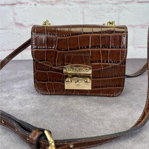 VALENTINO BY MARIO VALENTINO
Bijou Croc-Embossed Leather Crossbody Bag